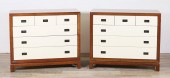 PAIR OF MID CENTURY MODERN STYLE CHESTS