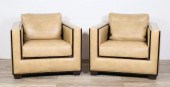PAIR OF ART DECO STYLE LOUNGE CHAIRS
