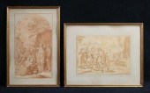 2 OLD MASTERS ETCHINGS AFTER CARAVAGGIO