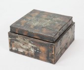 ATTRIBUTED TO PAUL EVANS PATCHWORK BOXAttributed