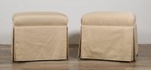 PAIR OF CONTEMPORARY UPHOLSTERED CUBE