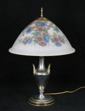 PAIRPOINT LAMP WITH REVERSE PAINTED 3cf765