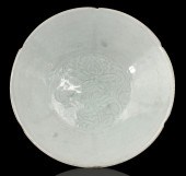CHINESE QINGBAI GLAZED FLORAL BOWL,SONG