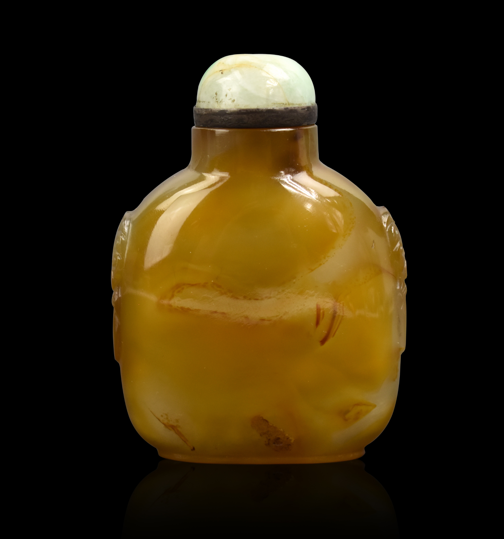 CHINESE AGATE CARVED SNUFF BOTTLE  3cf859