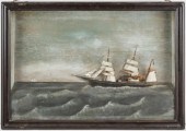 19TH CENTURY DIORAMA OF SAILING SHIPCirca