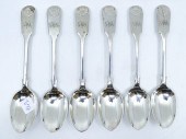 Set 6 Victorian Sterling Shell Spoons