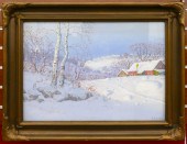 George Sether Winter Landscape Gouache