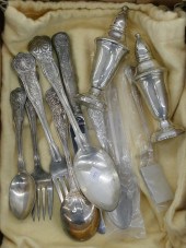 Box Old US Navy Silverplated Flatware