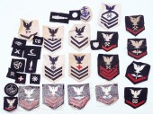 Box WWII US Navy Rank and Position Patches