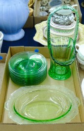 Box Green Depression Glass