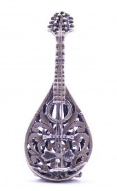 Italian 800 Silver Miniature Mandolin