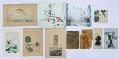Stack 11pc Old Japanese Woodblock Prints