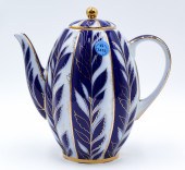 Lomonosov Russian Cobalt Blue Teapot