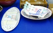 3pc Pastel Studio Pottery Bowls and