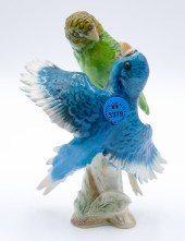 Goebel Parakeets Ceramic Figurine 6.5
