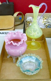 Box 3pc Victorian Art Glass