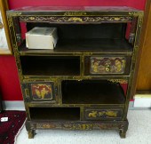 Old Chinese Gilt Lacquered Ornate Etagere