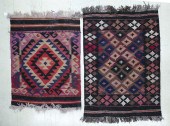 2pc Afgan Kilim Rugs Largest 2.5 x4