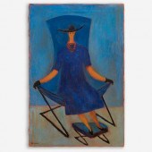 ELLI ZIMMER WOMAN IN A LOUNGE CHAIR