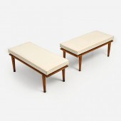 PAIR OF RISOM-STYLE FLOATING BENCHESA