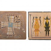 Pair of Navajo Acrylic Paintings on