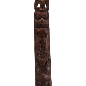 Haida Carved Model Totem Pole early 3d011e