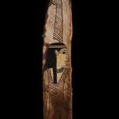 An Egyptian Painted Wood Fragment with