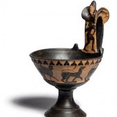 An Etruscan Black-figured Kyathos
Attributed