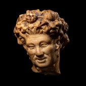 A Roman Marble Head of a Satyr
Julio-Claudian