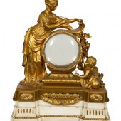 A Louis XVI Gilt Bronze Mounted Marble