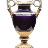 A Meissen Porcelain Snake-Handled Urn
19th