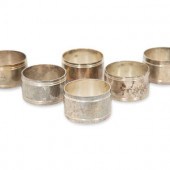 Twenty-two English Silver Napkin Rings