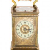 A Continental Brass Carriage Clock
Late