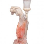 An Italian Alabaster Figural Lamp
Early