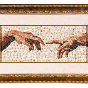 An Italian Mosaic Plaque Depicting
