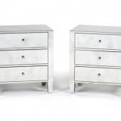 A Pair of Bernhardt Mirrored Side Tables
Height