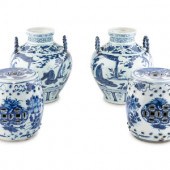 Two Pairs of Chinese Blue and White