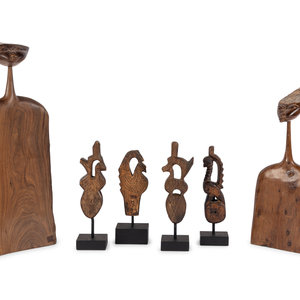 A Group of Six African Carved Wood 3d0479