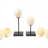 Two Ostrich Egg Table Lamps 
20th Century
together