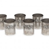 A Set of Six Italian Silver Tumblers
Brandimarte