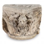 A French Carved Limestone Capital
12th
