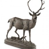 Antoine Louis-Barye (French, 1796-1875)
Stag
bronze
signed