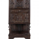 A Renaissance Style Carved Oak Cabinet