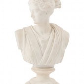 A Continental Marble Bust of Diana of
