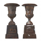 A Pair of Cast Iron Garden Urns
19th/20th