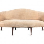 A George III Style Suede Upholstered