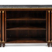 A Regency Rosewood Marble-Top Open Bookcase
Early