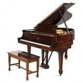A Steinway and Sons Mahogany Baby Grand
