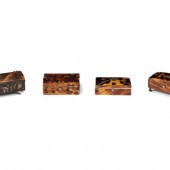 Four English Tortoise Shell Snuff Boxes
18th