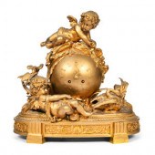 A French Gilt Bronze Figural Clock
Late